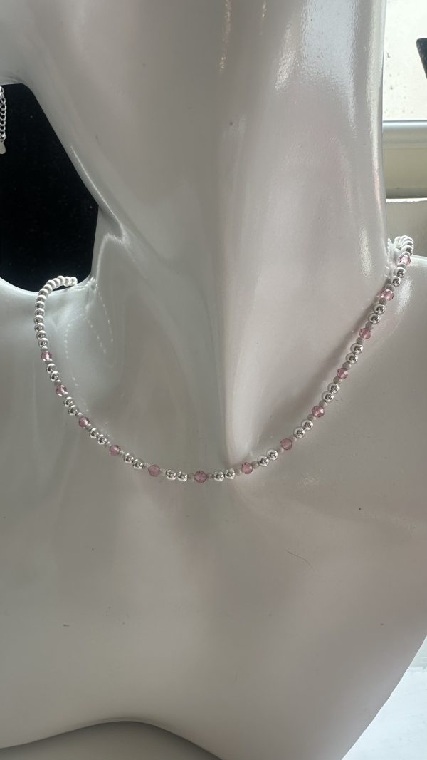 Pink sparkle necklace - choose length