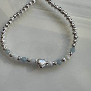 Blue heart bracelet