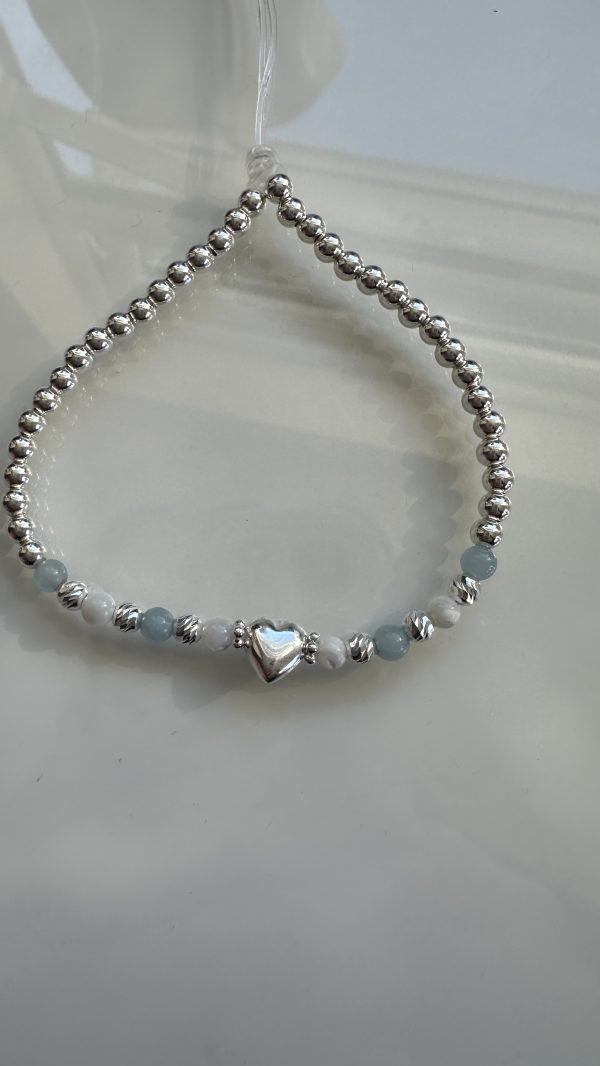 Blue heart bracelet