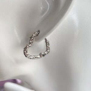 Large texture heart hoops