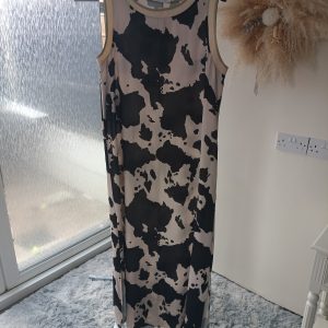 Cow print maxi dress