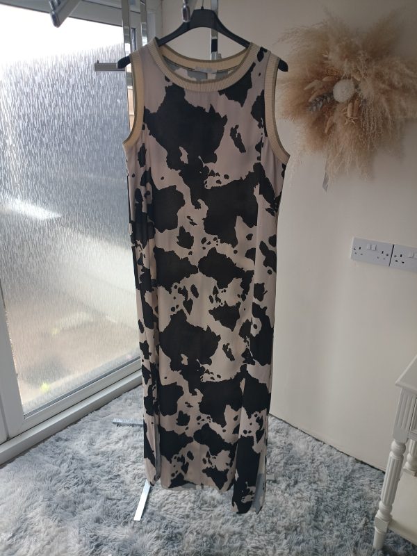 Cow print maxi dress