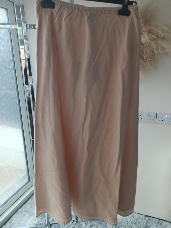 Cream midi skirt