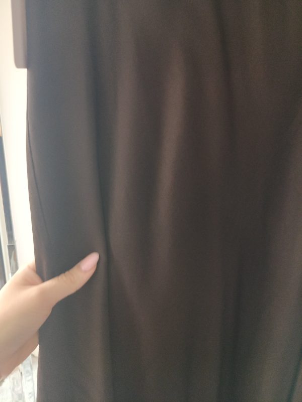 Brown satin midi skirt - Image 2