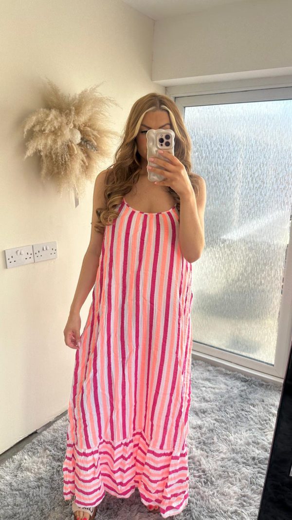Pink stripe dress
