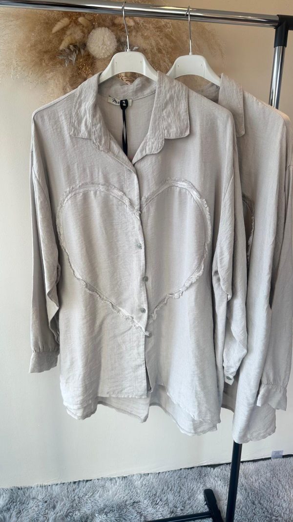 Beige Heart Shirt