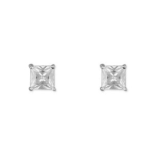 Square Cz Studs sterling silver