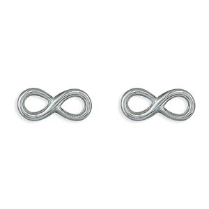 Infinity studs sterling silver