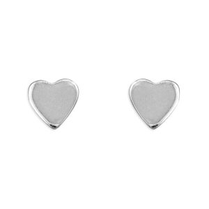 Heart studs sterling silver