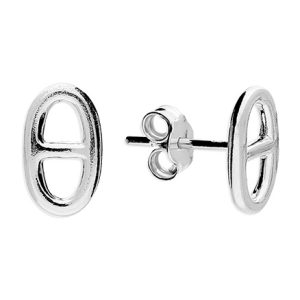 Paperclip studs studs sterling silver