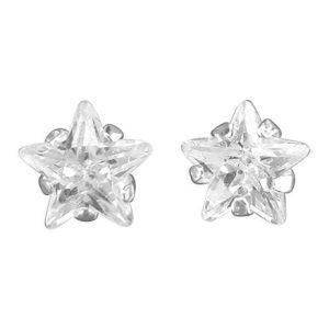 Star Cz studs sterling silver