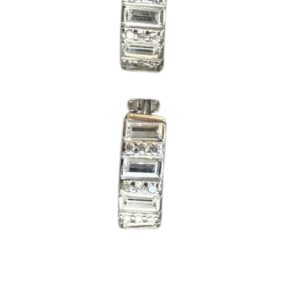 Crystal Huggie hoops