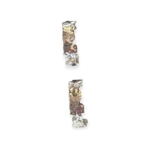 Textured studs hoops