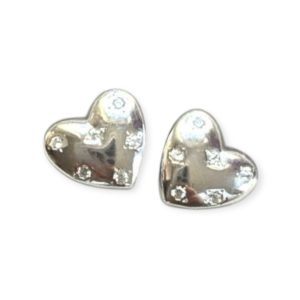 Heart CZ studs