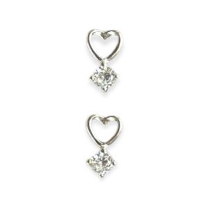 Heart studs with Cz