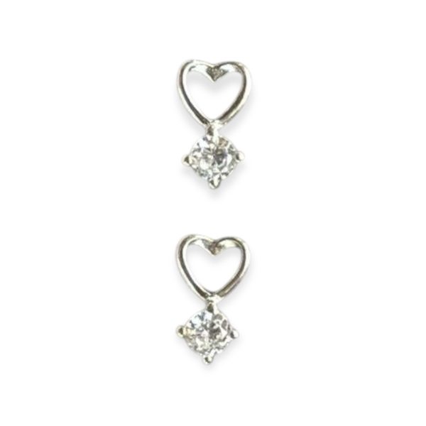 Heart studs with Cz