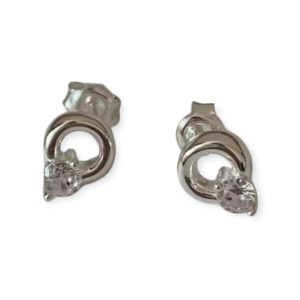 Circle CZ studs