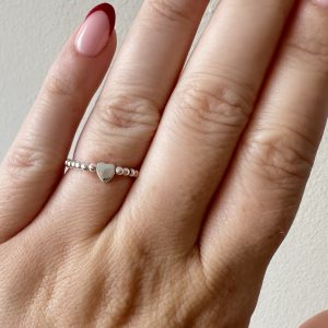 Mini heart ring sterling silver