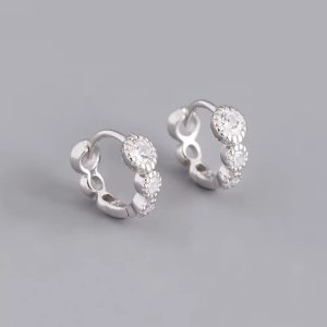 Sterling silver trio Huggies