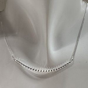 Texture bar necklace 16-18” sterling silver