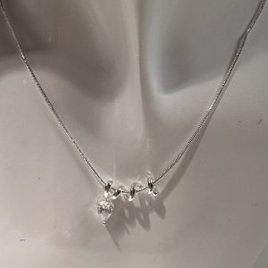 Twisted CZ necklace 17-19”
