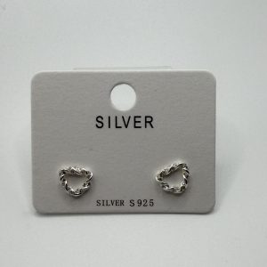 Twisted studs sterling silver