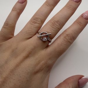 Resizable sterling silver ring