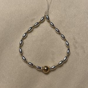 Mixed metal bracelet, can be made full silver on request