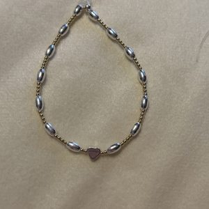 Mixed metal heart bracelet - can be made silver on request