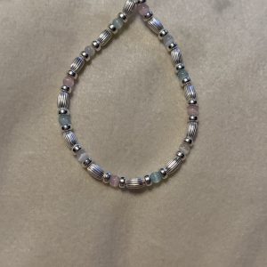 Gemstone & oval bracelet