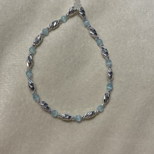 Sparkle bracelet can be made with any gemstone or full silver